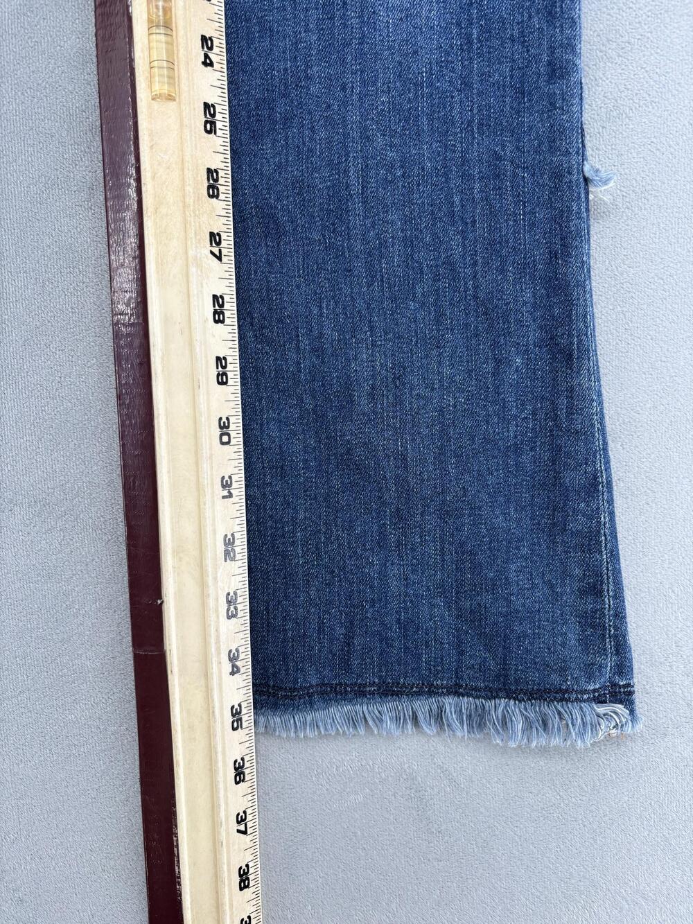 Citizens Of Humanity Pants Womens 28 Blue Drew Fray High Rise Cropped Flare Jean - Picture 11 of 12